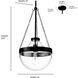 Clarra 1 Light 12 inch Matte Black Indoor Pendant Ceiling Light